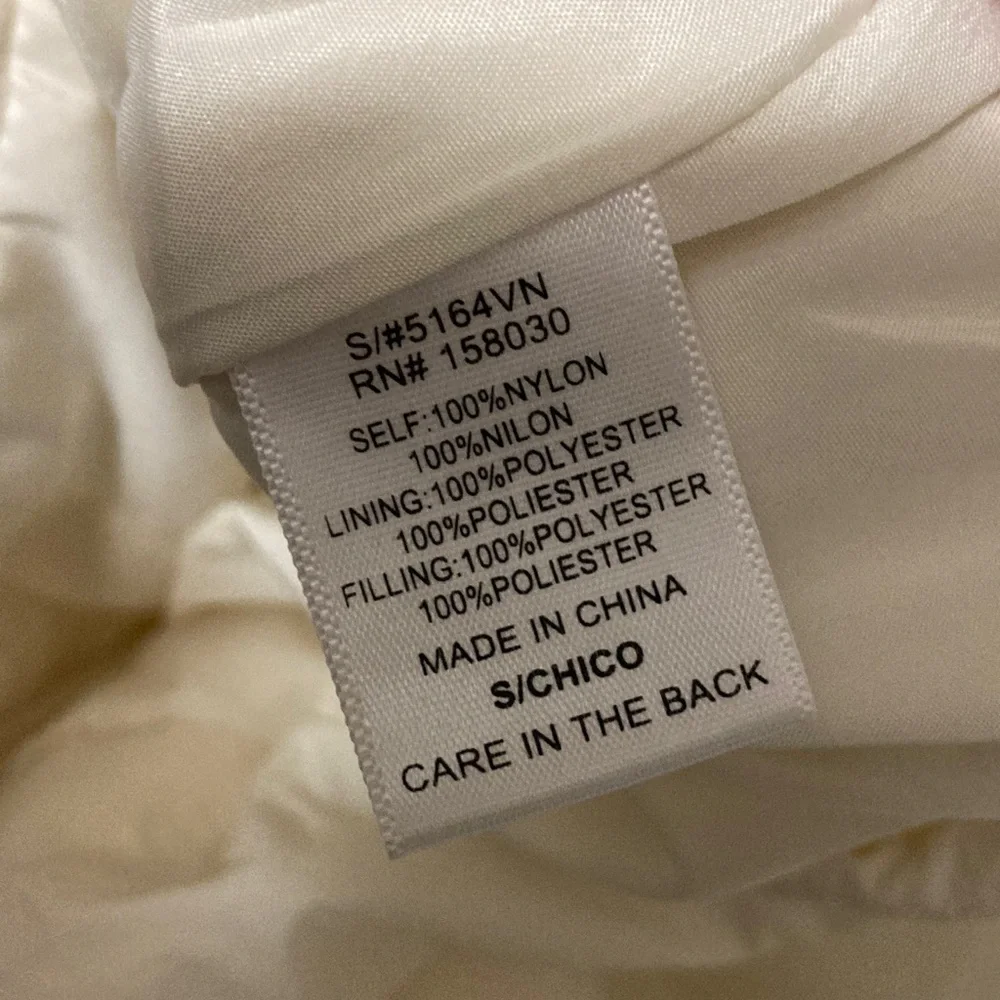 Love Tree Cream Puffer Vest with Bows, Size Small - Picture 10 of 10